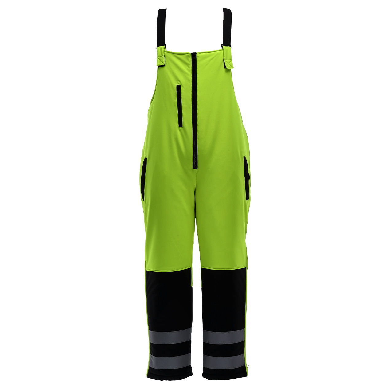 Samco HiVis Reflective Softshell High Freezer Bib-Pant | Black/Lime | 2XL