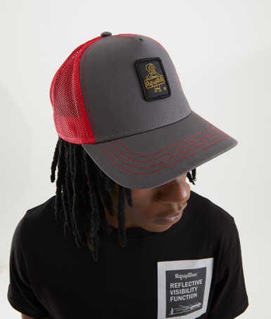 RefrigiWear Mesh Trucker Hat | Lightweight | Gray/Red/Red