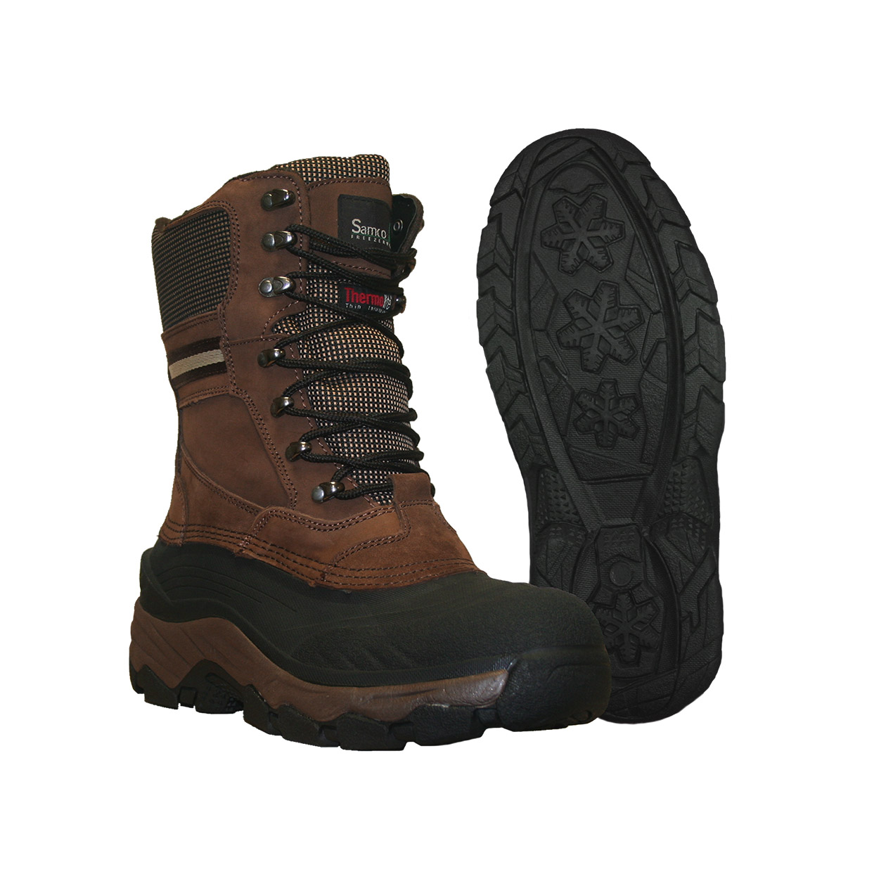 Samco Plain Toe Double Insulated Pac Boot | Waterproof | Brown | 14