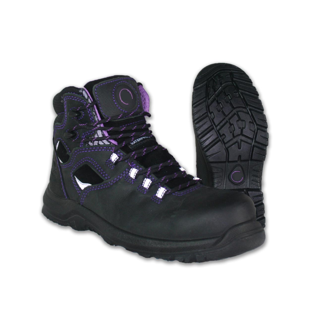 Samco Women's Hiker ASTM Composite Safety Toe | Waterproof | Lightweight | Black | 6