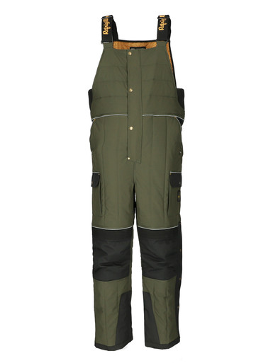 RefrigiWear 54 Gold Bib Overalls | Lightweight | Green | Fit: Big & Tall | Ragg Wool/Polyester/Nylon | L