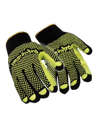 RefrigiWear Brushed Acrylic Double Dot Glove | Lime | Ragg Wool/Brushed/Acrylic | M