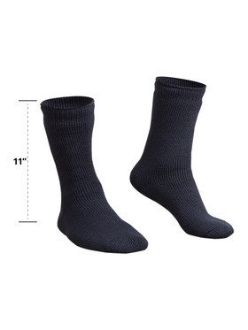 RefrigiWear Brushed Thermal Sock | Black | Ragg Wool/Polyester/Brushed | L/XL