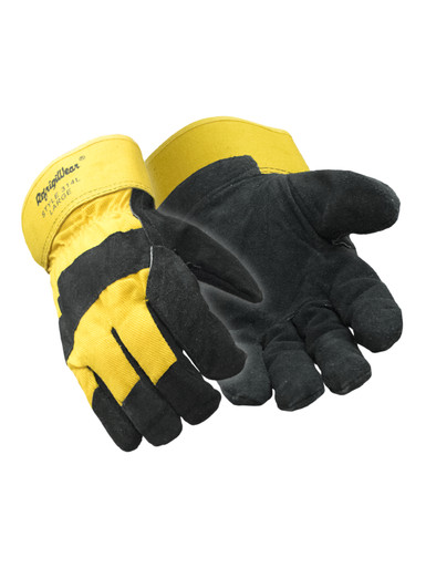 RefrigiWear Cowhide & Canvas Insulated Glove | Gold/Black | Ragg Wool/Leather/Fleece | XL