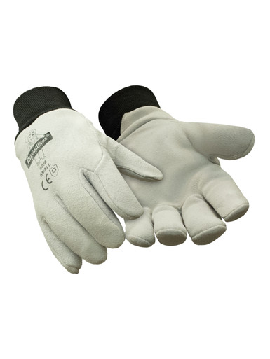 RefrigiWear Cowhide Freezer Glove | Gray | Ragg Wool/Leather/Fleece | L