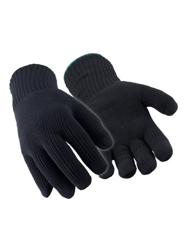 RefrigiWear Dual-Layer Knit Gloves | Black | Ragg Wool/Brushed/Acrylic | S/M