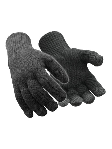 RefrigiWear Dual-Layer Thermal Touchscreen Glove | Black | Ragg Wool/Brushed/Acrylic | S/M