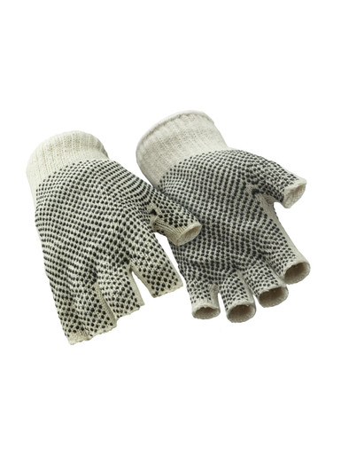 RefrigiWear Fingerless Dot Grip Glove | Natural | Ragg Wool/Polyester/Cotton | L