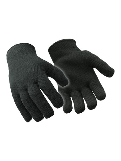 RefrigiWear Heavyweight Knit Glove Liner Lightweight Black L/XL