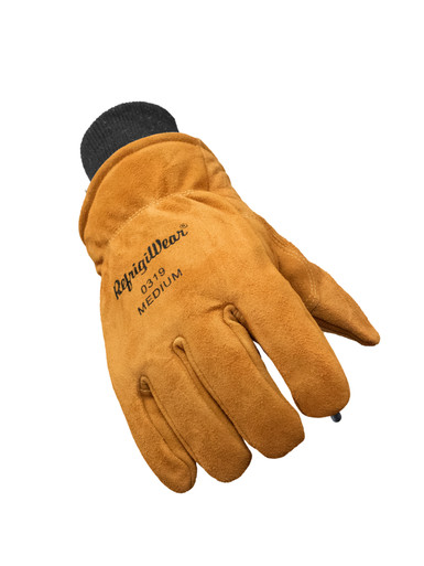RefrigiWear Insulated Cowhide Leather Glove with Key-Rite Nib Gold M