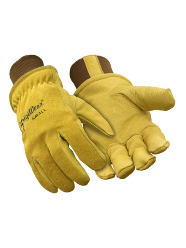 RefrigiWear Insulated Goatskin Leather Glove | Gold | Ragg Wool/Leather/Fleece | XL