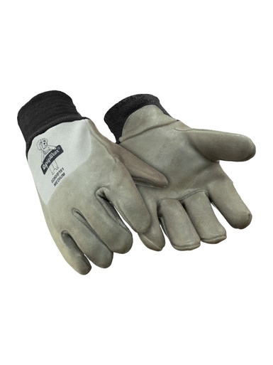 RefrigiWear Latex-Coated Cowhide Freezer Glove | Gray | Ragg Wool/Leather | L