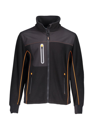 RefrigiWear PolarForce® Hybrid Fleece Jacket | Waterproof | Black | Fit: Big & Tall | 100% Polyester | XL