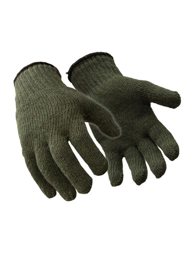 RefrigiWear Wool Glove Liner Green L/XL