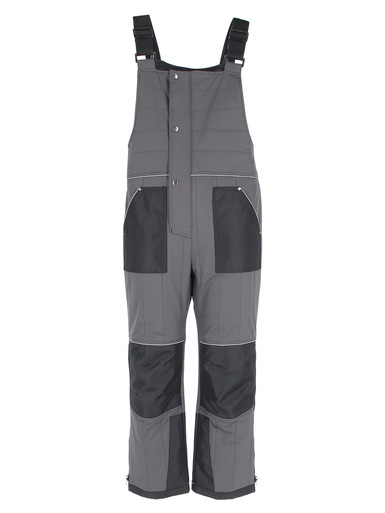 RefrigiWear ChillShield® Bib Overalls | Lightweight | Gray | Fit: Big & Tall | 100% Polyester | S