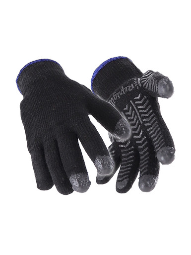 RefrigiWear Herringbone Grip Gloves with 3-Finger Dip | Black | Ragg Wool/Brushed/Acrylic | L