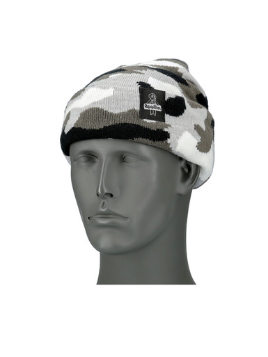 RefrigiWear Camo Knit Cap | Black Camo | Ragg Wool/Acrylic | One-Size