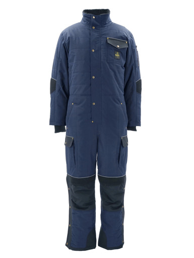 RefrigiWear 54 Gold Coveralls | Navy | Fit: Big & Tall | Ragg Wool/Polyester/Fabric | XL