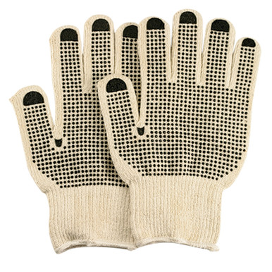 RefrigiWear Heavyweight Knit Gloves PVC Dots #807-808 | Natural | Ragg Wool | M