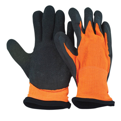 RefrigiWear Nylon Terry Thermal Gloves #720-722 | Orange | Ragg Wool/Nylon | XL