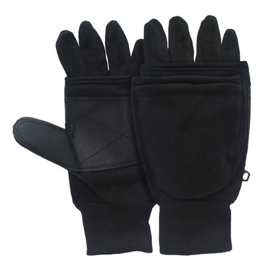 RefrigiWear Mitten to Glove #524-527 | Black | Ragg Wool | L