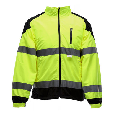 RefrigiWear HiVis Windbreaker Jacket #GWB1 | Lime | 100% Polyester | L