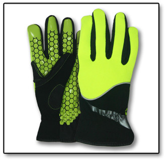 RefrigiWear #671-673 Super Grip Silicone Gloves (Pair) | Black/Lime | Ragg Wool/Synthetic/Leather | L