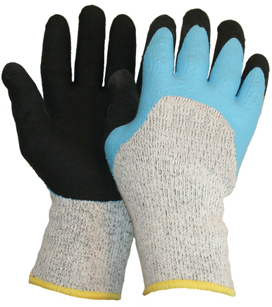 RefrigiWear #784S-784XL 10-Guage Cut Resistant Glove (Pair) | Gray/Blue | Ragg Wool/Brushed | XL