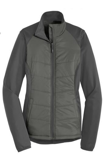 RefrigiWear #LS787 Women's Hybrid Softshell Jacket | Gray | Ragg Wool/Nylon/Fleece | XL