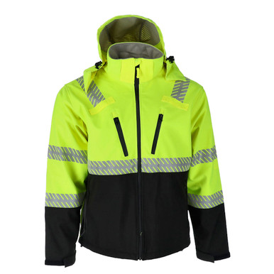 Avaska Ripstop Softshell Black Bottom Jacket | Waterproof | Lime/Black | 2XL