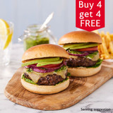 Buy 4 Chimichurri Steak Burgers get 4 FREE