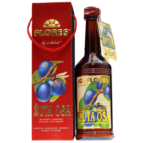 Flores Zuta Osa 700mL bottle, Serbian rakija