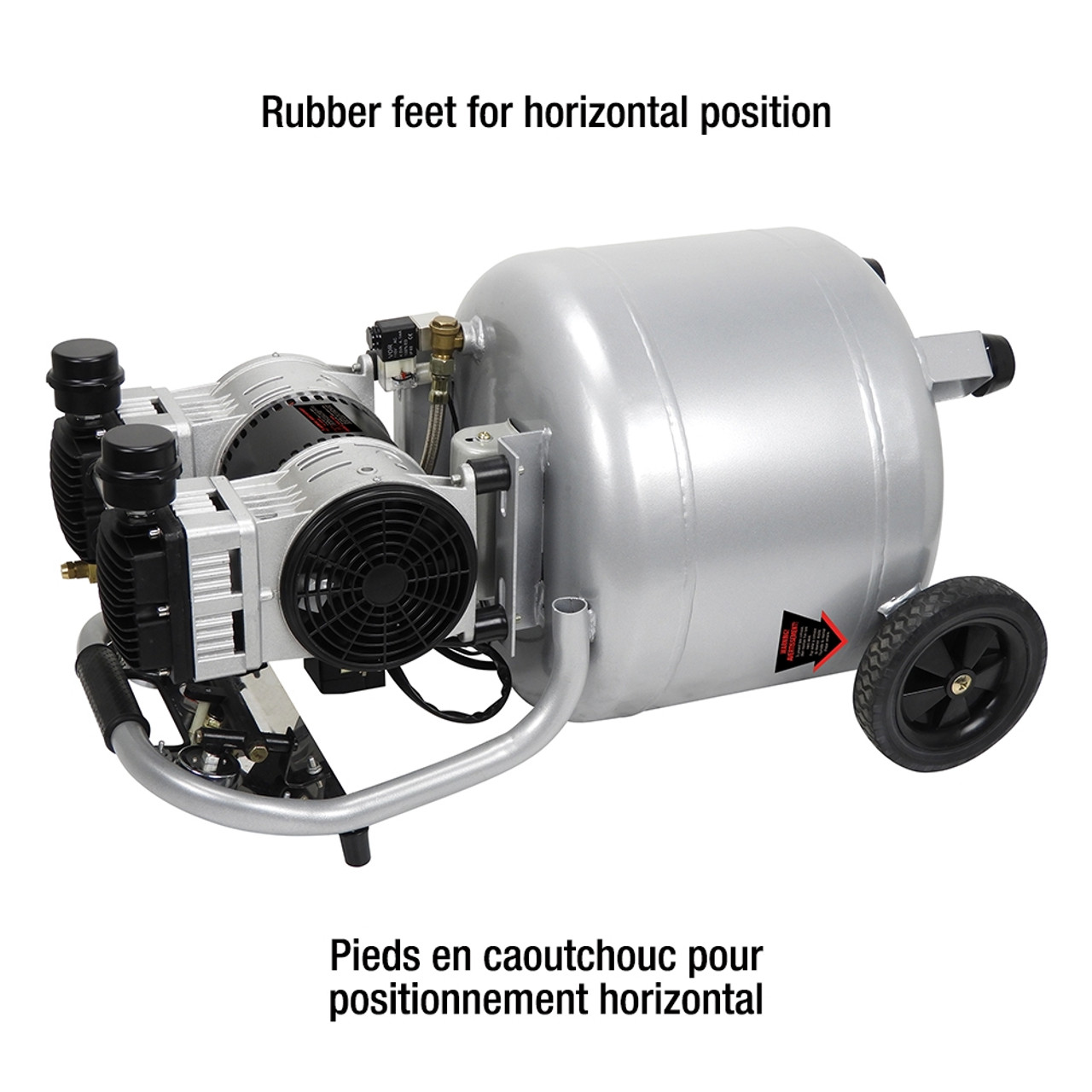 Image of the King 10 Gallon compressor sideways