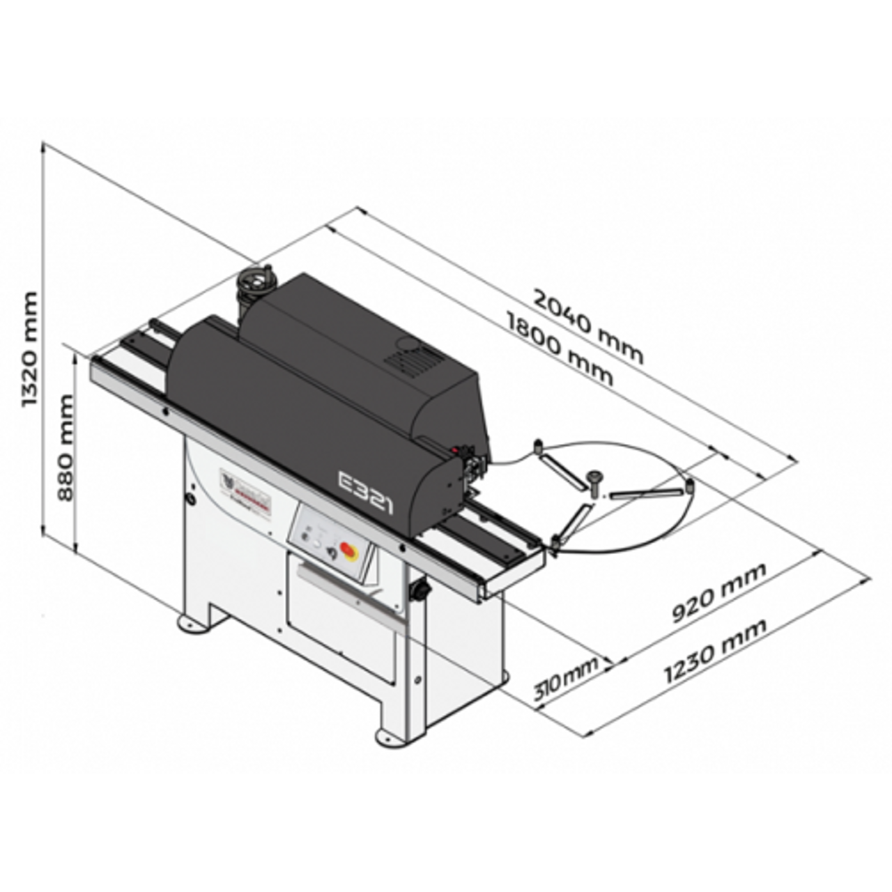 Image of Casadei E321 Automatic Edgebander dimensions