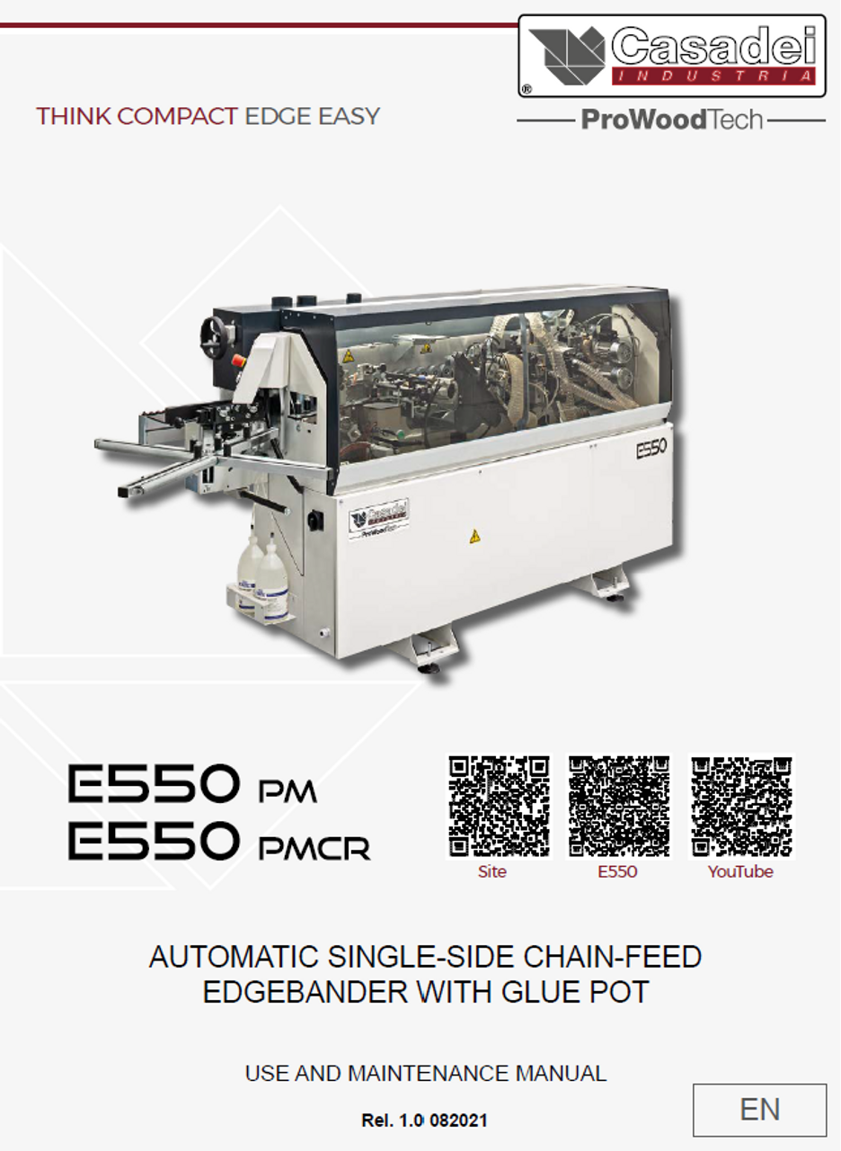 Image of Casadei E550 edgebander manual