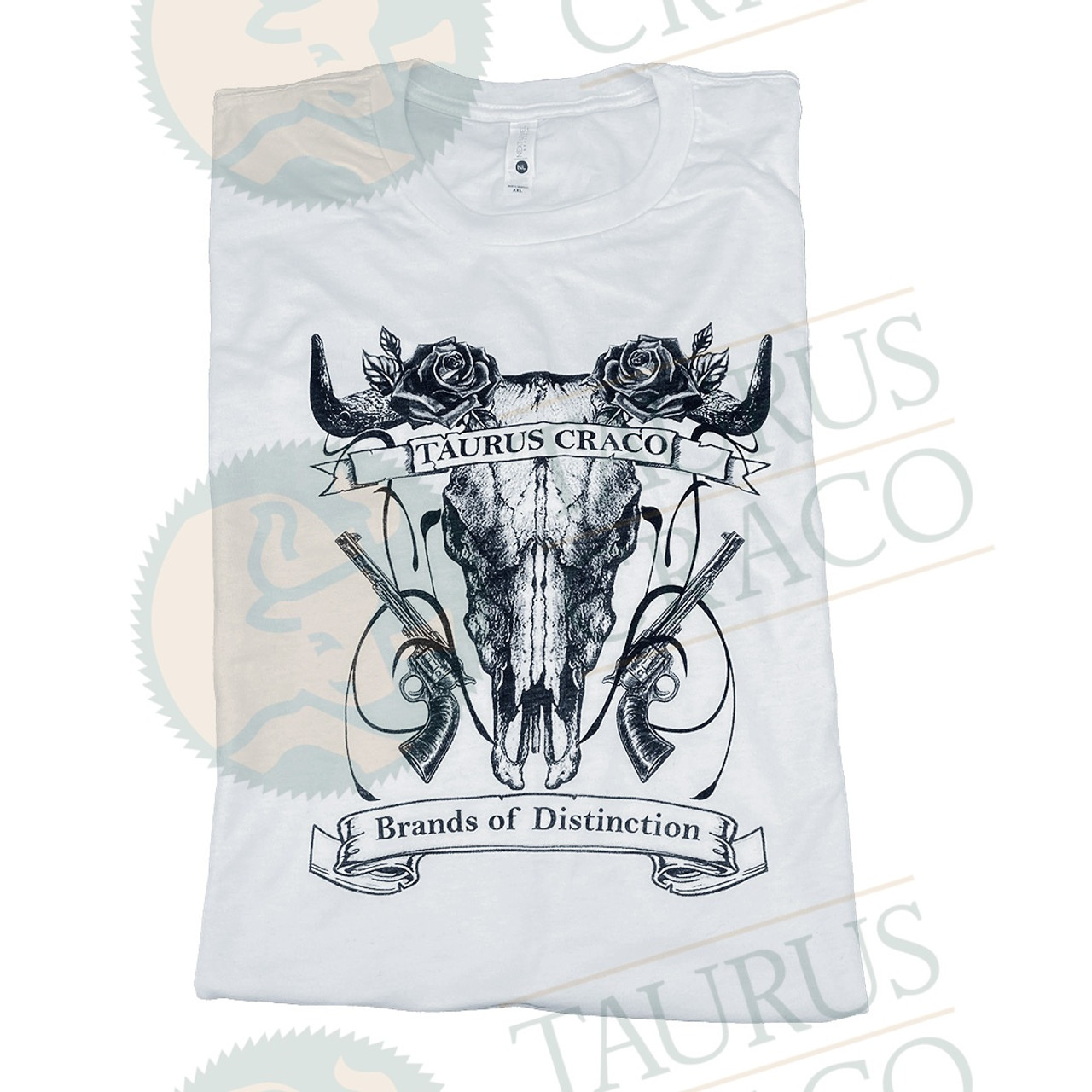 Image of Taurus Craco white t shirt.