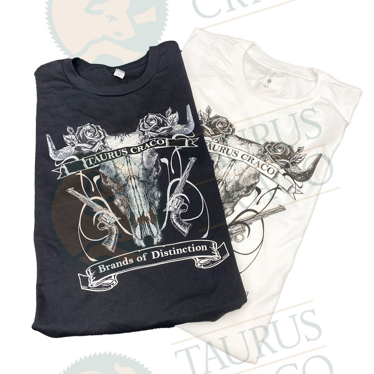 Image of Taurus Craco t shirts (black and white).