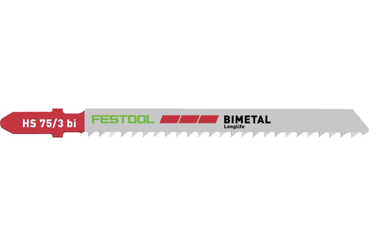 Image of Festool Jigsaw blade PLASTICS SOLID MATERIAL HS 75/3 BI/5 (204336)