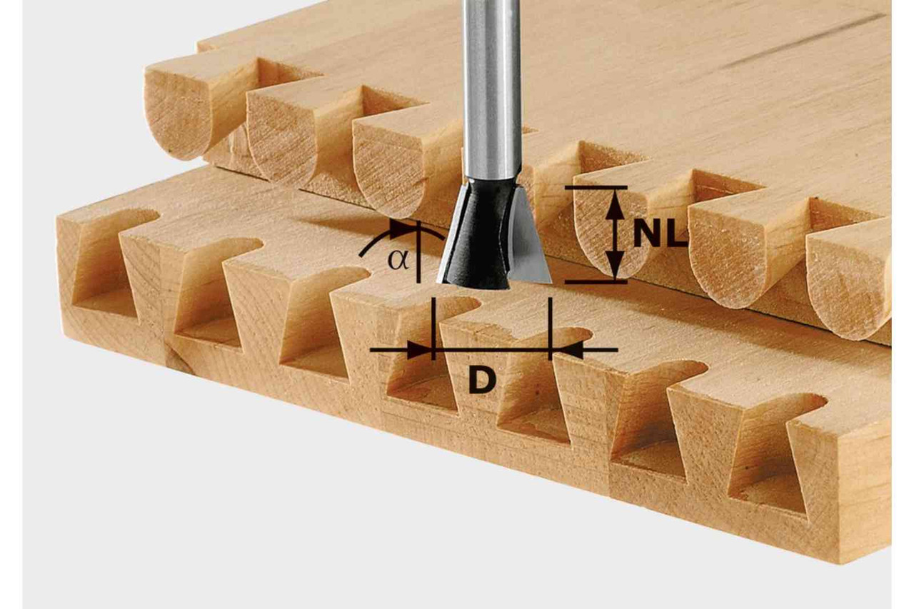 Image of Festool Dovetail Bit HW S8 D13,8/13,5/15Â° (490992)