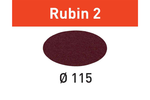 Abrasive sheet Rubin 2 STF D115 P100 RU2/50 Pack