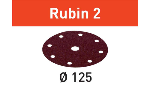 Abrasive sheet Rubin 2 STF D125/8 P100 RU2/10  Pack