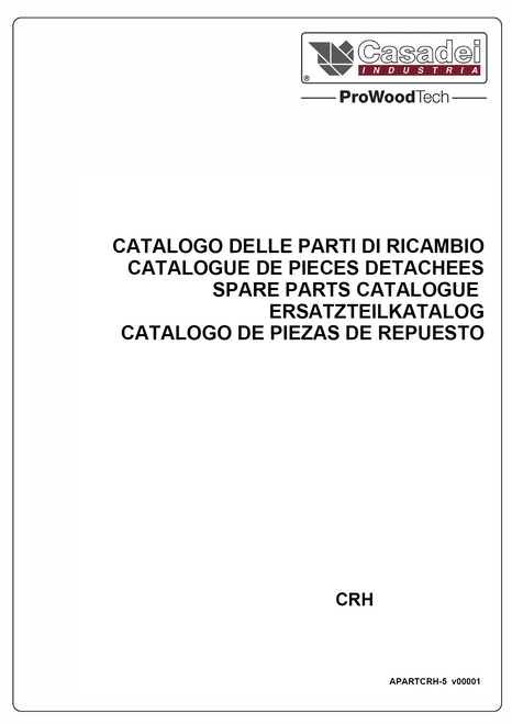 Casadei CRH corner rounder parts catalog image