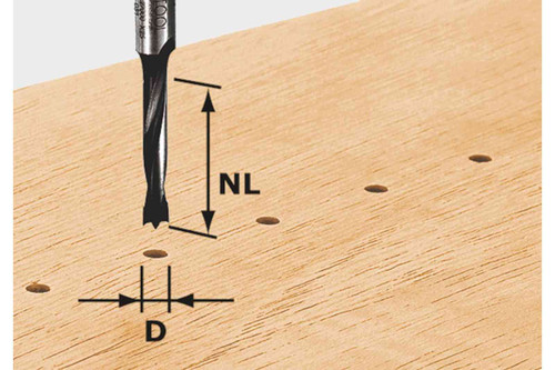 Image of Festool Dowel Drill Bit HW D3/16 (491065)