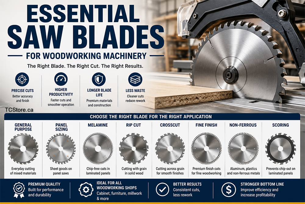 Essential Saw Blades for Woodworking Machinery