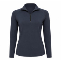 Long Sleeve Golf Shirt in Charcoal Grey