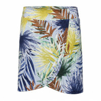 Wrap Style Skort in Foliage Blue