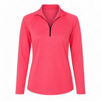 Women's Long Sleeve Golf Top in Peach