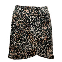 (S & 2XL) Wrap Golf Skort in Cheetah Print