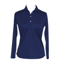 Button Up Long Sleeve Golf Top (Navy, Mango, Peach)