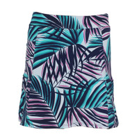 Women's Golf Skort in Blue Palm Print
